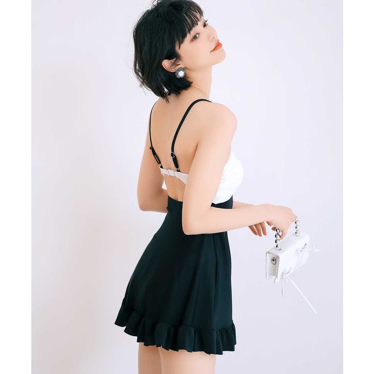 OSYAREVO セットアップ　ワンピース水着 シアー カーディガン 付き セットアップ ワンピース 水着[品番