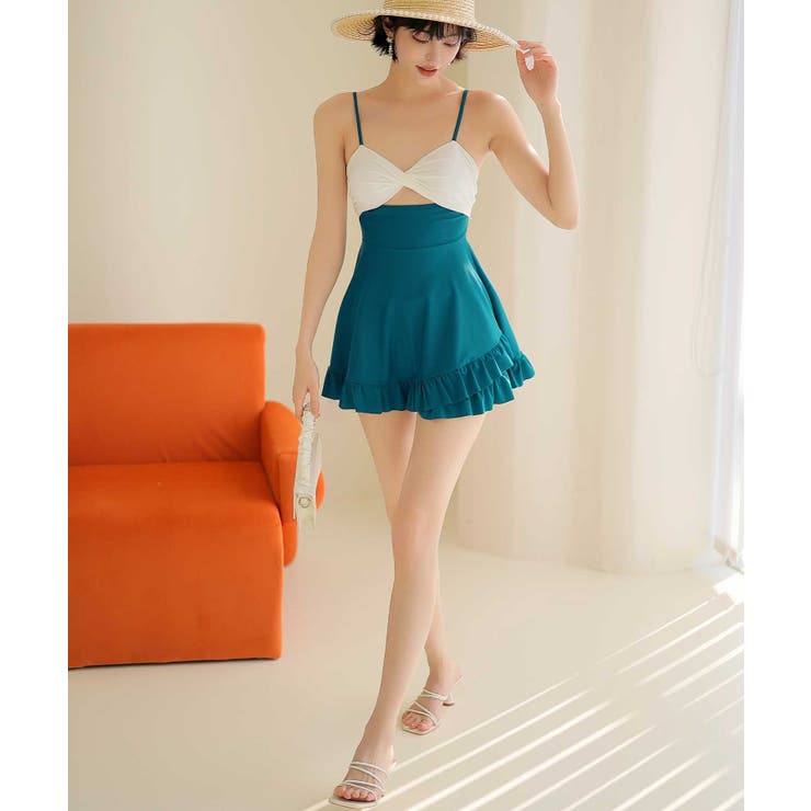 シアー カーディガン 付き セットアップ ワンピース 水着[品番