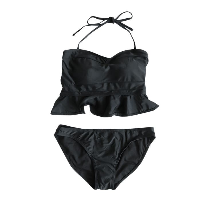 BackレースUPペプラムバンドゥカップビキニ Lace Ladies（レースレディース） 水着 バックレースアップペプラム