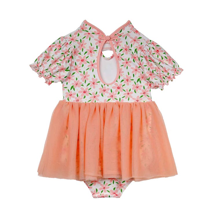 キッズ フラワー柄 チャイナ チュール ワンピース 水着 | OSYAREVO | 詳細画像9 