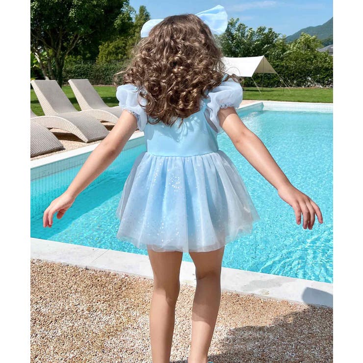 キッズ パフスリーブ ×ホログラム ワンピース 水着 | OSYAREVO | 詳細画像8 