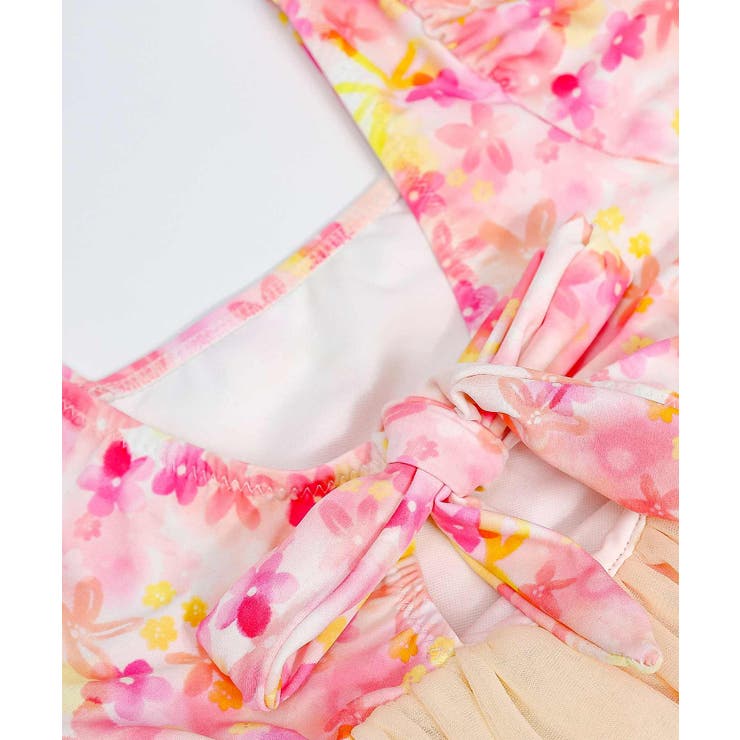 キッズ フラワー柄 チュール ワンピース 水着 | OSYAREVO | 詳細画像17 