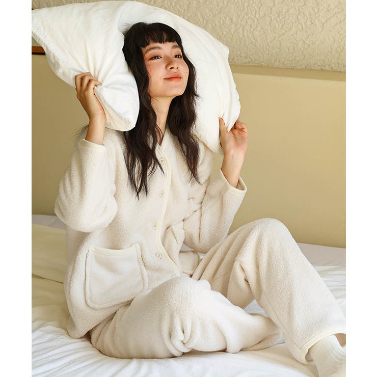 ボア カーディガン ルームウェア セットアップ[品番
