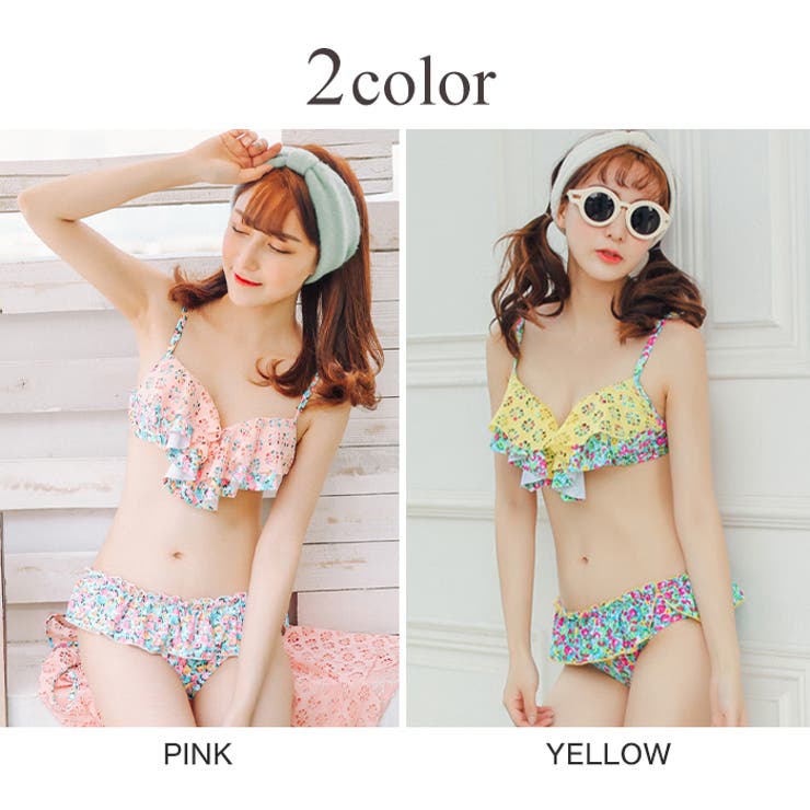 水着 フリル レースアップ ワンピース フレア ２COLOR 175159869_o14.jpg?