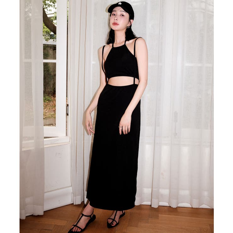 ロングスカート付き ハイネック リブ ビキニ 水着 セットアップ レディース | OSYAREVO | 詳細画像15 