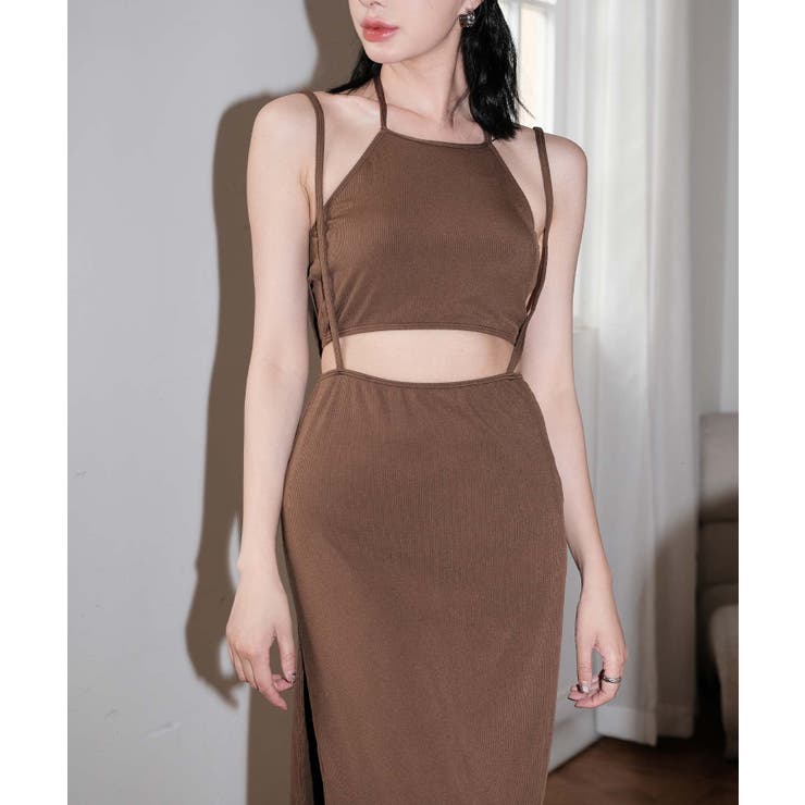 ロングスカート付き ハイネック リブ ビキニ 水着 セットアップ レディース | OSYAREVO | 詳細画像23 