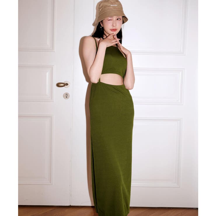 ロングスカート付き ハイネック リブ ビキニ 水着 セットアップ レディース | OSYAREVO | 詳細画像42 