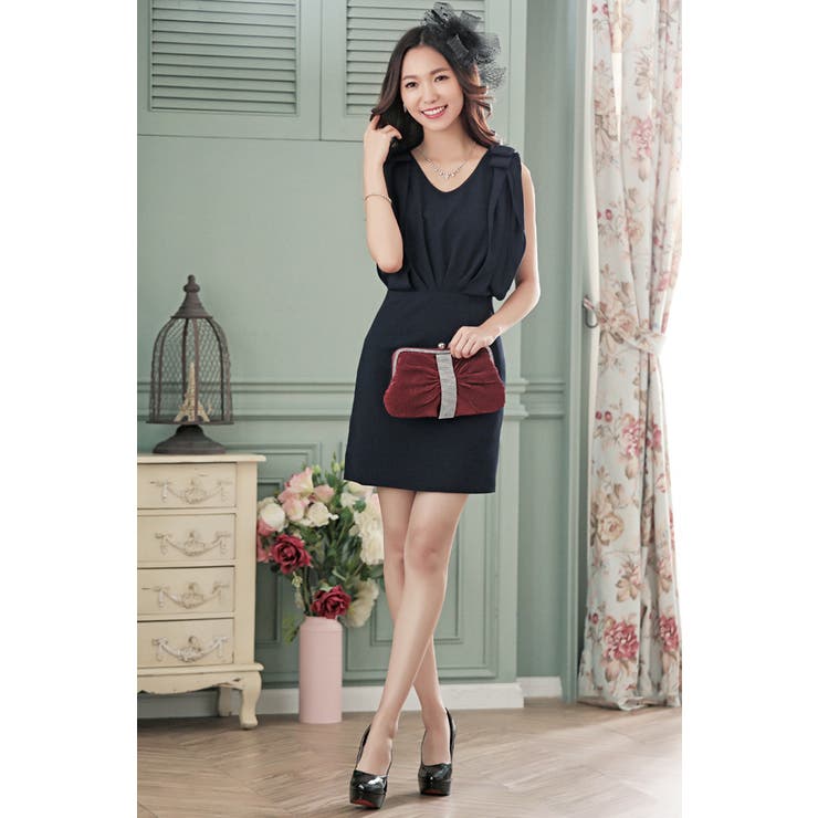 ショルダーリボン ボディコンドレスワンピース | OSYAREVO | 詳細画像5 