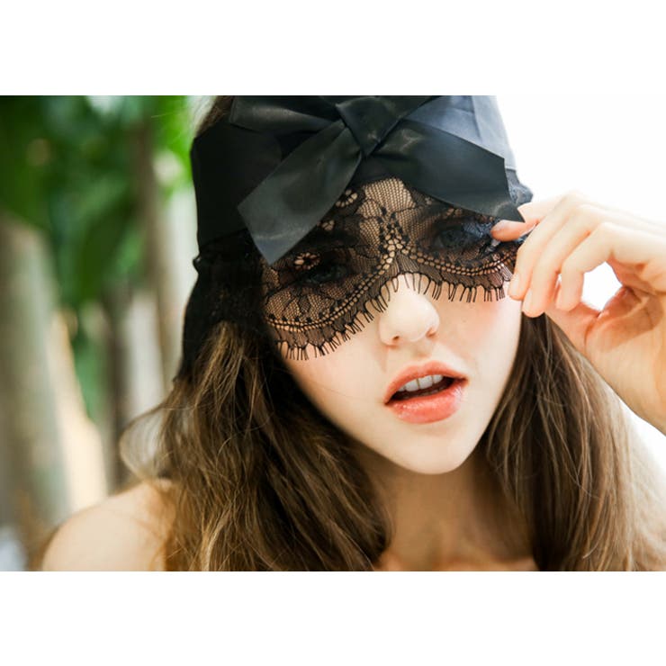 クリスマス レースアイマスク リボン | OSYAREVO | 詳細画像4 