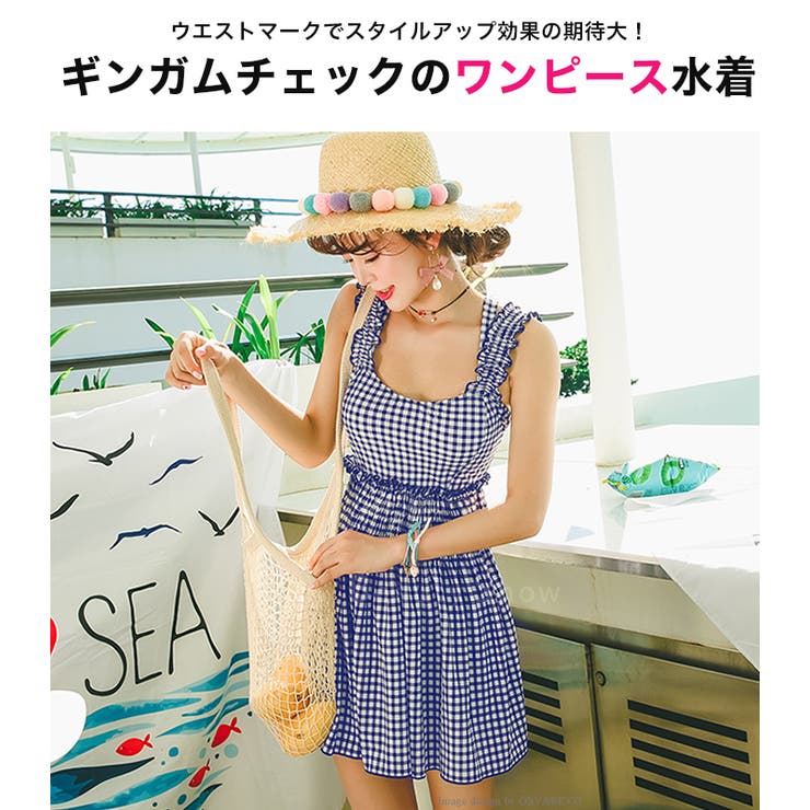 【yuuko 】SaltySEAギンガムチェック ワンピース水着Lサイズ 楽天市場】ギンガムチェック ワンピース 水着 体型カバー