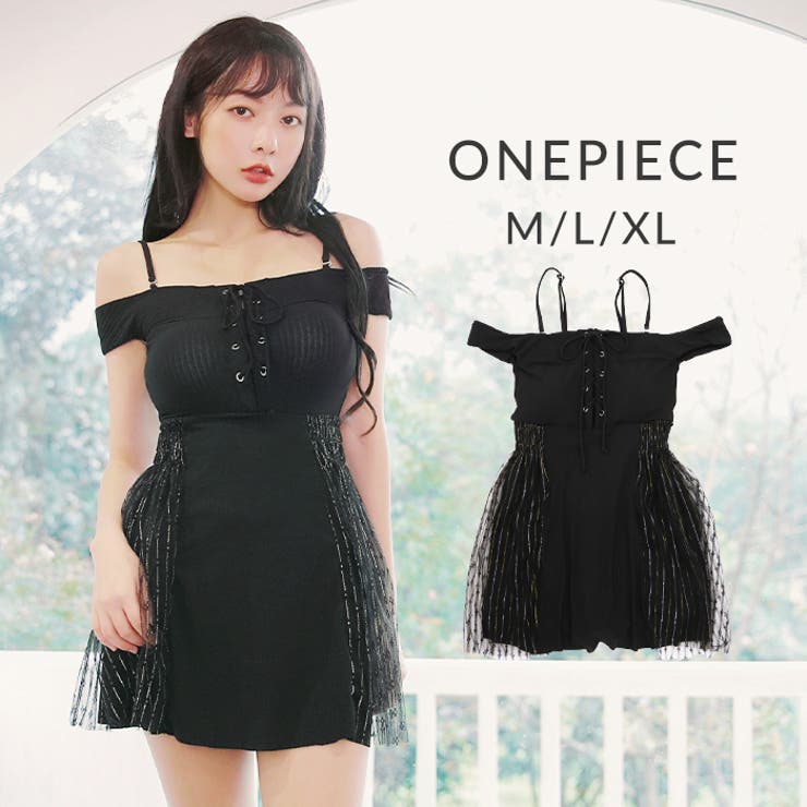 レースアップ オフショルワンピース水着 品番 Osrw Osyarevo オシャレボ のレディースファッション通販 Shoplist ショップリスト