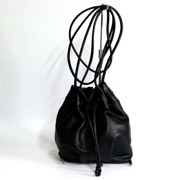 LYFT リフト 合成皮巾着バッグ ショルダーバッグ 黒 ショルダーバッグ