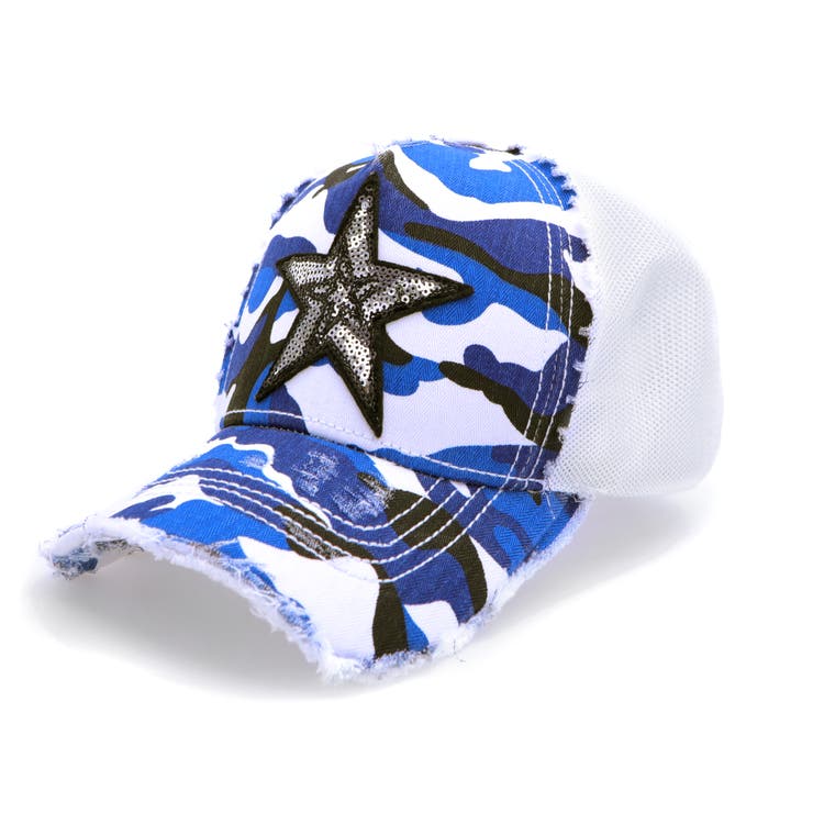 TRE☆STAR - FUR CAP STAR - BLUE CAMO