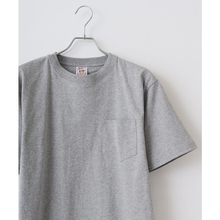 ヘザ-グレ- | CROSS & STITCH マックスウエイトポケットTシャツ | TRUSS