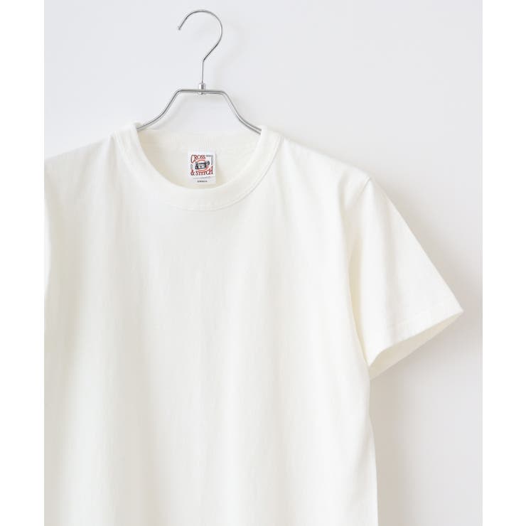 ナチュラル | CROSS & STITCH マックスウエイトバインダーネックTシャツ | TRUSS