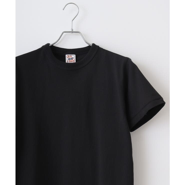 ディープブラック | CROSS & STITCH マックスウエイトバインダーネックTシャツ | TRUSS