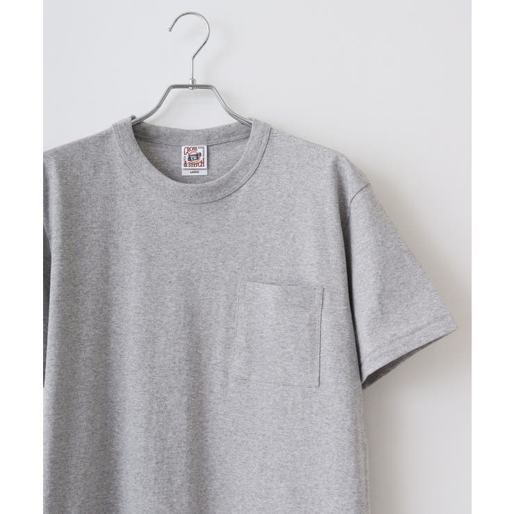 ヘザ-グレ- | CROSS & STITCH バインダーネックポケットTシャツ | TRUSS