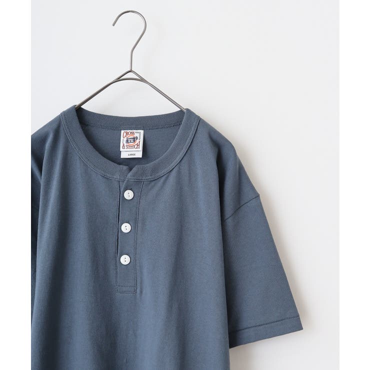 デニム | CROSS & STITCH マックスウェイト ヘンリーネック半袖Tシャツ | TRUSS