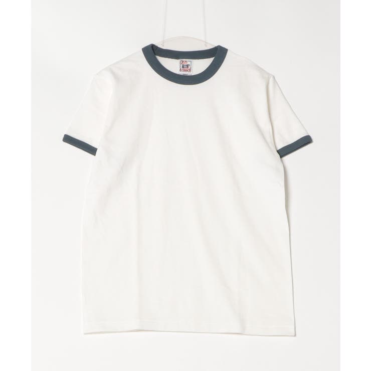 ナチュラル×デニム | CROSS & STITCH マックスウェイト 半袖 リンガーTシャツ | TRUSS