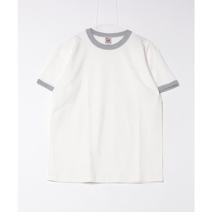 ナチュラル×ヘザーグレー | CROSS & STITCH マックスウェイト 半袖 リンガーTシャツ | TRUSS