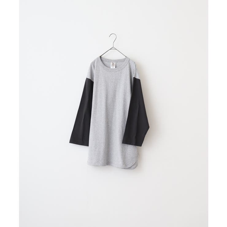 ヘザーグレー×スミクロ | CROSS & STITCH 3/4スリーブ ベースボールTシャツ | TRUSS