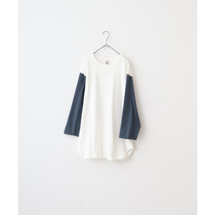 ナチュラル×デニム | CROSS & STITCH 3/4スリーブ ベースボールTシャツ | TRUSS