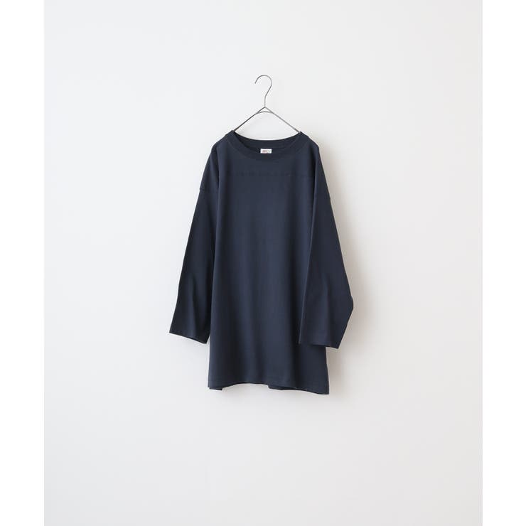 ネイビ- | CROSS & STITCH オープンエンド フットボール 七分袖Tシャツ | TRUSS