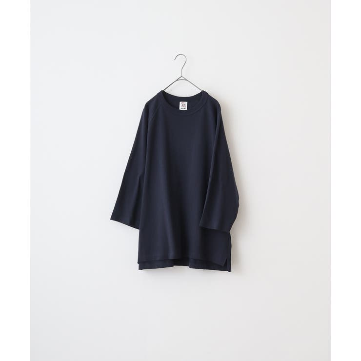 ネイビ- | CROSS & STITCH リラックスフィット ラグランTシャツ | TRUSS