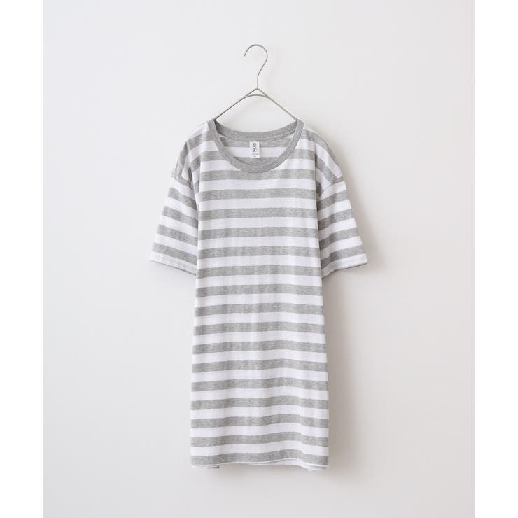 ホワイト×ヘザーグレー | TRUSS ボーダーTシャツ | TRUSS