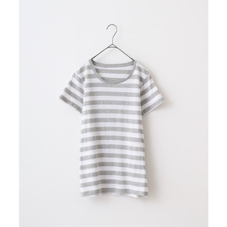 ホワイト×ヘザーグレー | TRUSS ウィメンズボーダーTシャツ | TRUSS