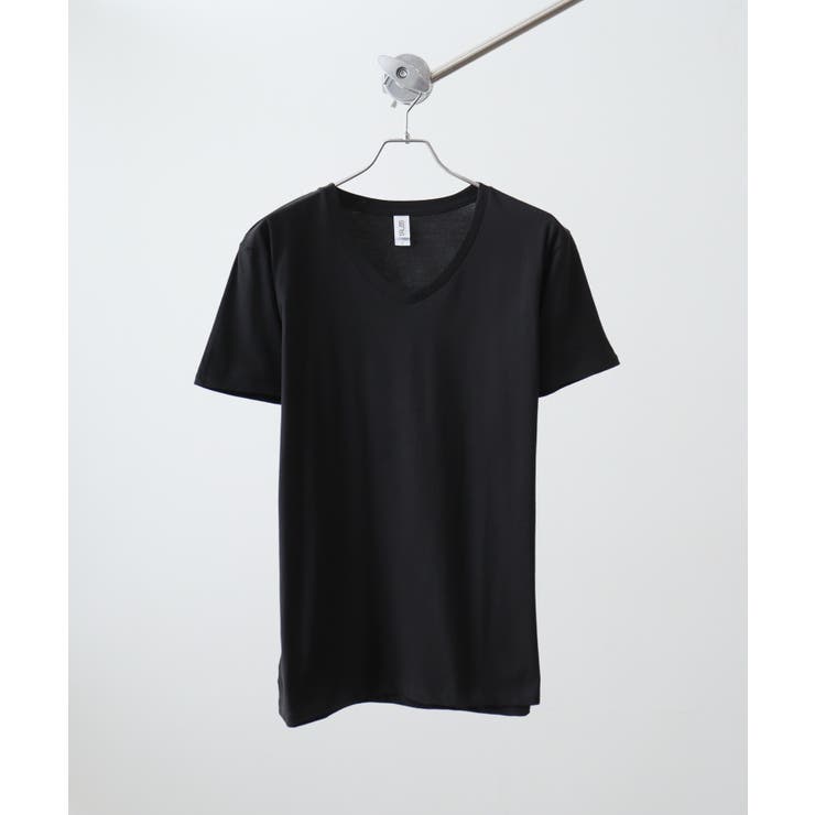 ブラック | TRUSS スリムフィットVネックTシャツ | TRUSS