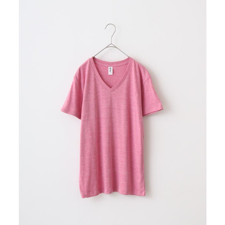 ヘザーピンク | TRUSS トライブレンドVネックTシャツ | TRUSS