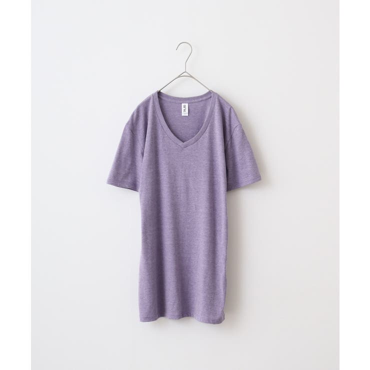 ヘザーパープル | TRUSS トライブレンドVネックTシャツ | TRUSS