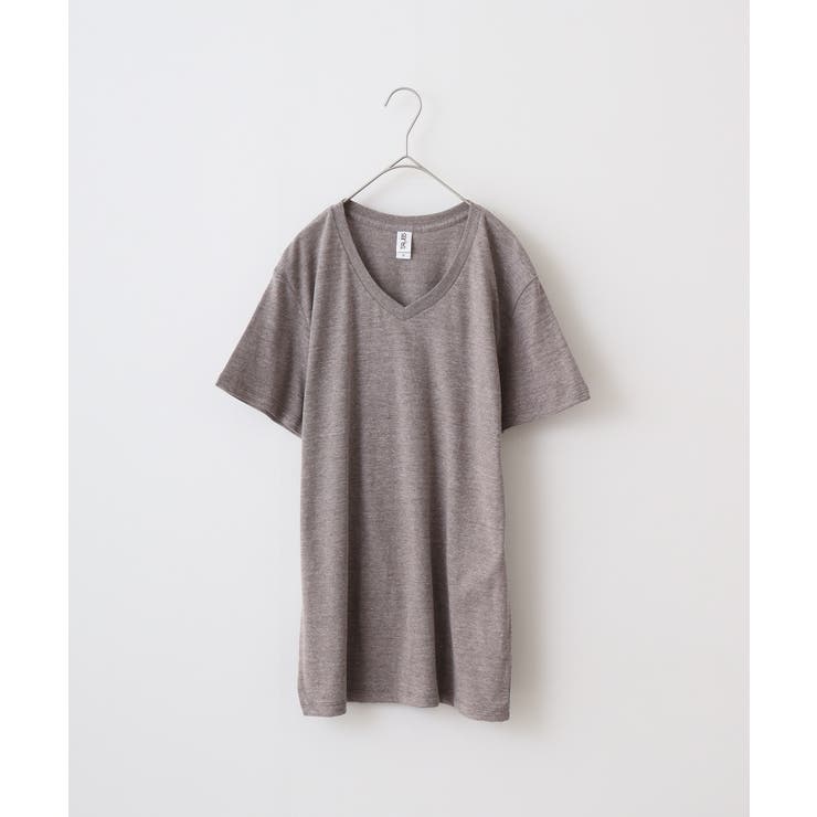 ヘザーブラウン | TRUSS トライブレンドVネックTシャツ | TRUSS