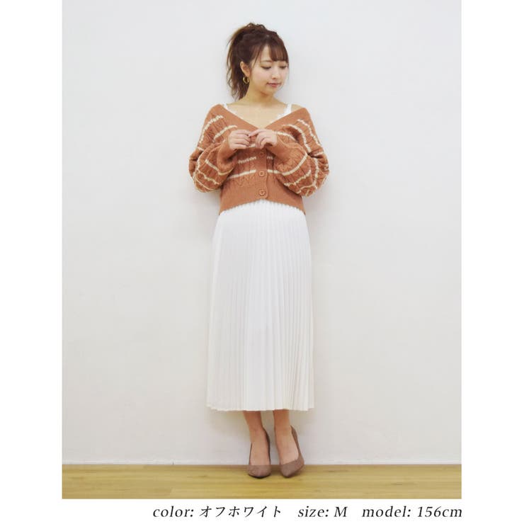 オフホワイト | 大人 可愛い プリーツきれいめ | Fetchcollectionボトムス専門店