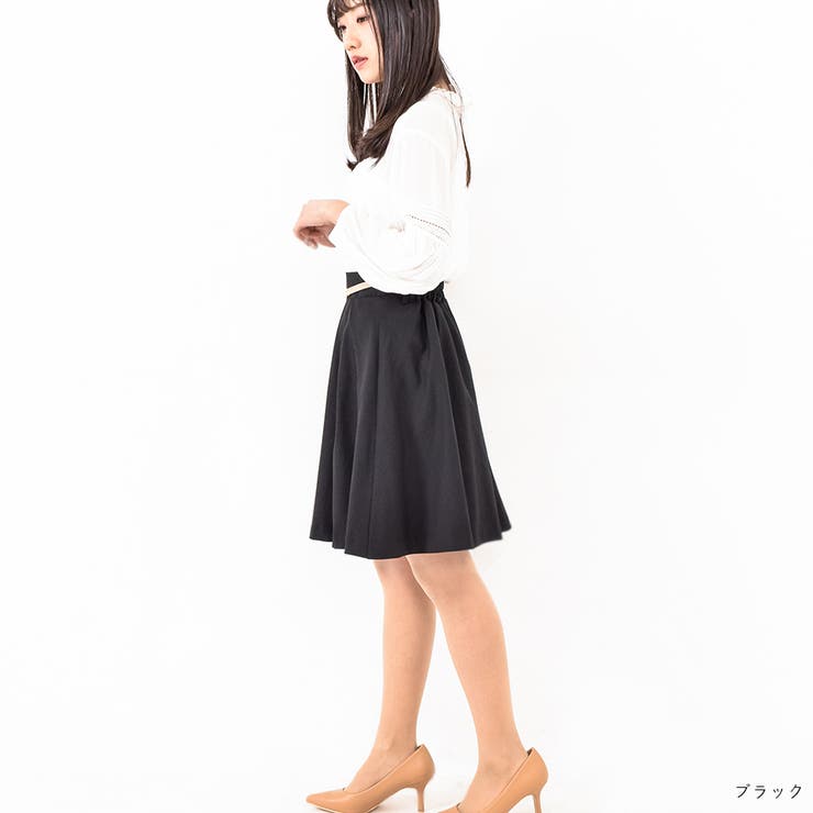 フレアスカート タックスカート ひざ上[品番：TWPW0000156
