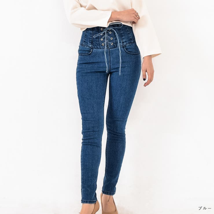 送料関税込み☆ JEANS ロゴ スキニージーンズ SOMETHING サムシング コア スキニー ストレッチ デニム パンツ