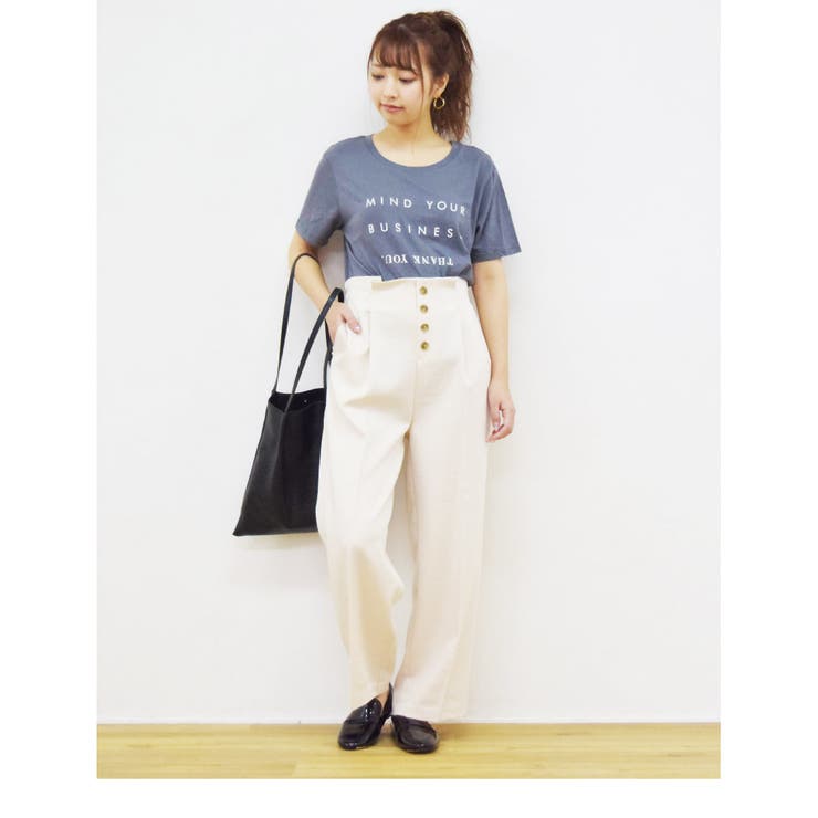 大人 可愛い ストレートパンツきれいめ[品番：TWPW0001190