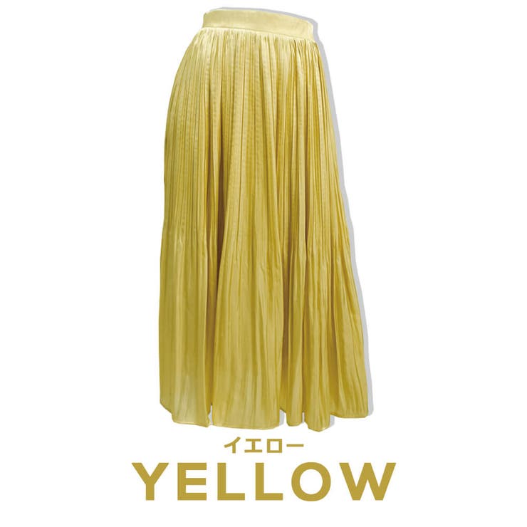 消しプリーツロングスカート フレア マキシ[品番：TWPW0000665