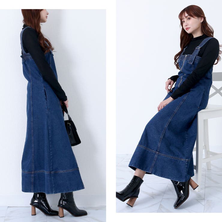 デニム ステッチ使い フレアージャンスカ | Fetchcollectionボトムス専門店 | 詳細画像4 