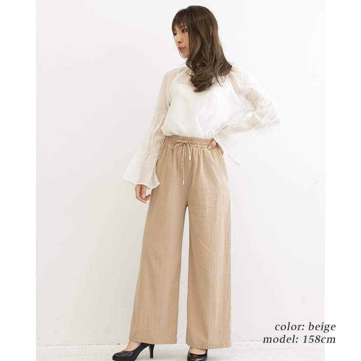 ワイドパンツ きれいめ 夏 脚長効果 部屋着 ラク レディース 品番 Twpw Fetch フェッチ のレディース ファッション通販 Shoplist ショップリスト