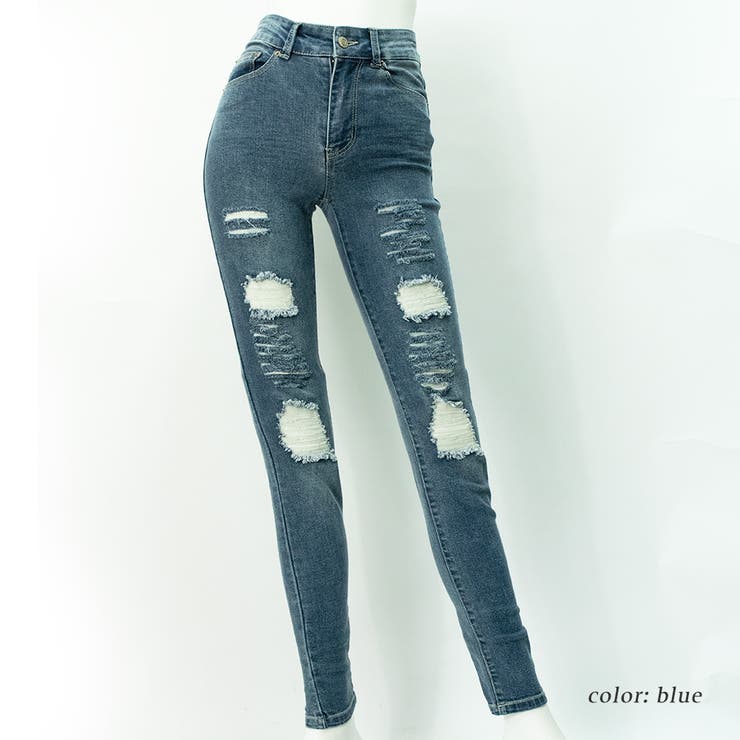 破れ加工 ハイウエストスキニーパンツ 小尻 品番 Twpw Fetch フェッチ のレディース ファッション通販 Shoplist ショップリスト