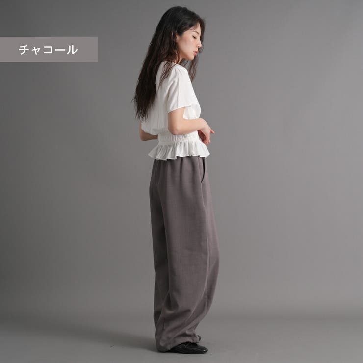 バレルレッグプルオンパンツ  カーブパンツ ワイドパンツ | Fetchcollectionボトムス専門店 | 詳細画像6 