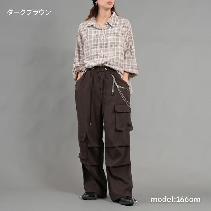 チェーン付カーゴパンツ スエード カーゴパンツ | Fetchcollectionボトムス専門店 | 詳細画像2 