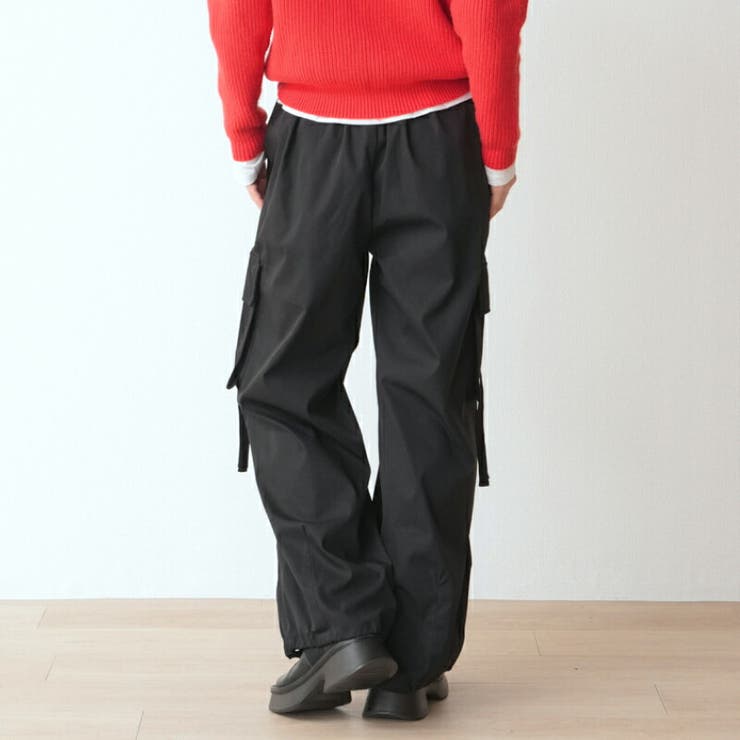 合皮ベルトカーゴパンツ スタッズ付 紐垂れデザイン | Fetchcollectionボトムス専門店 | 詳細画像9 