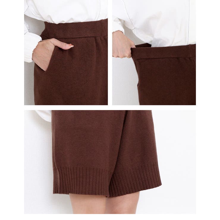 ポケット付き ハイウエスト ニット | Fetchcollectionボトムス専門店 | 詳細画像14 