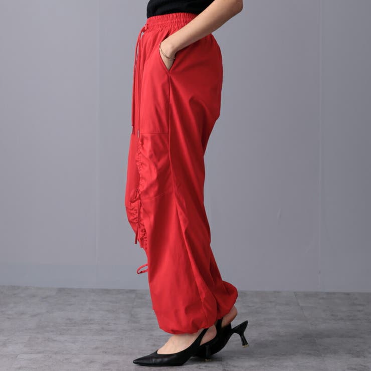 リボン付き パラシュート カーゴパンツ | Fetchcollectionボトムス専門店 | 詳細画像5