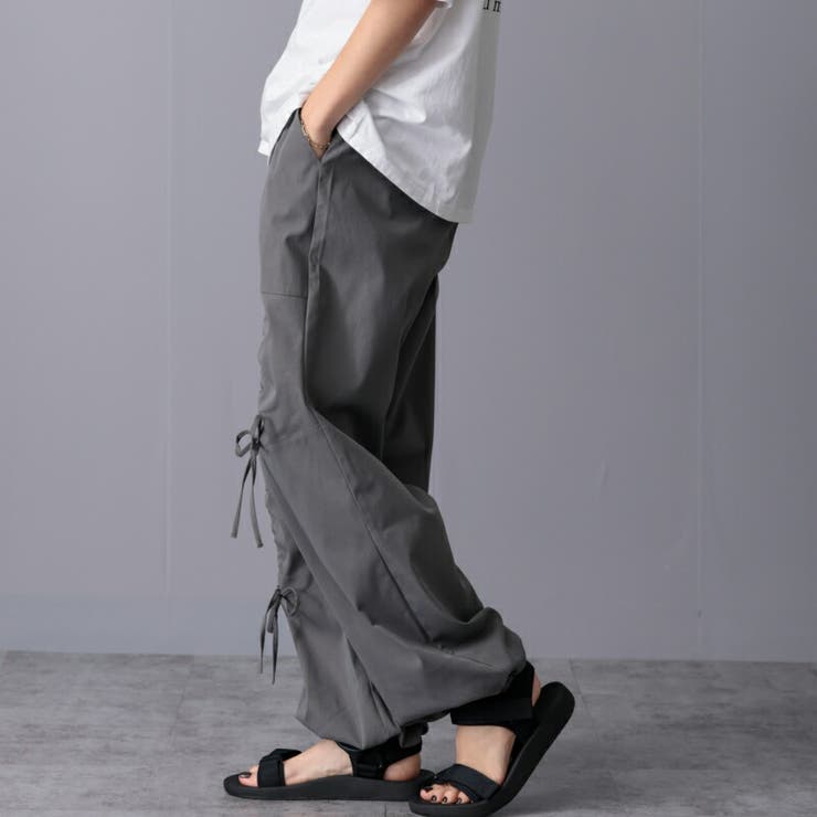 リボン付き パラシュート カーゴパンツ | Fetchcollectionボトムス専門店 | 詳細画像7