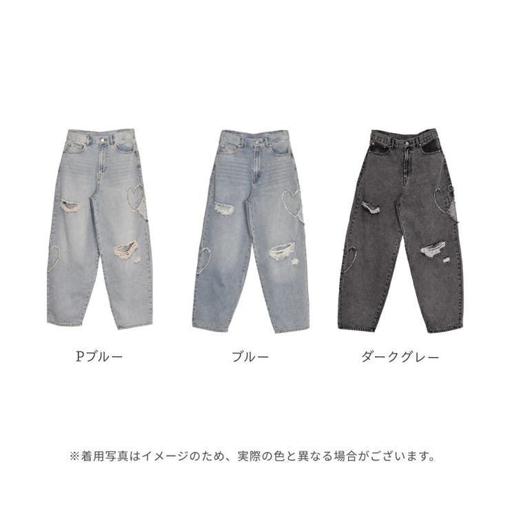 ハートパッチワーク スケーターデニムパンツ 10ozスラブデニム ハートパッチワーク スケーターデニムパンツ 10ozスラブデニム
