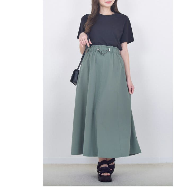 合繊ウエストスピンドルストッパー付 ドロストボリューム90丈ロング